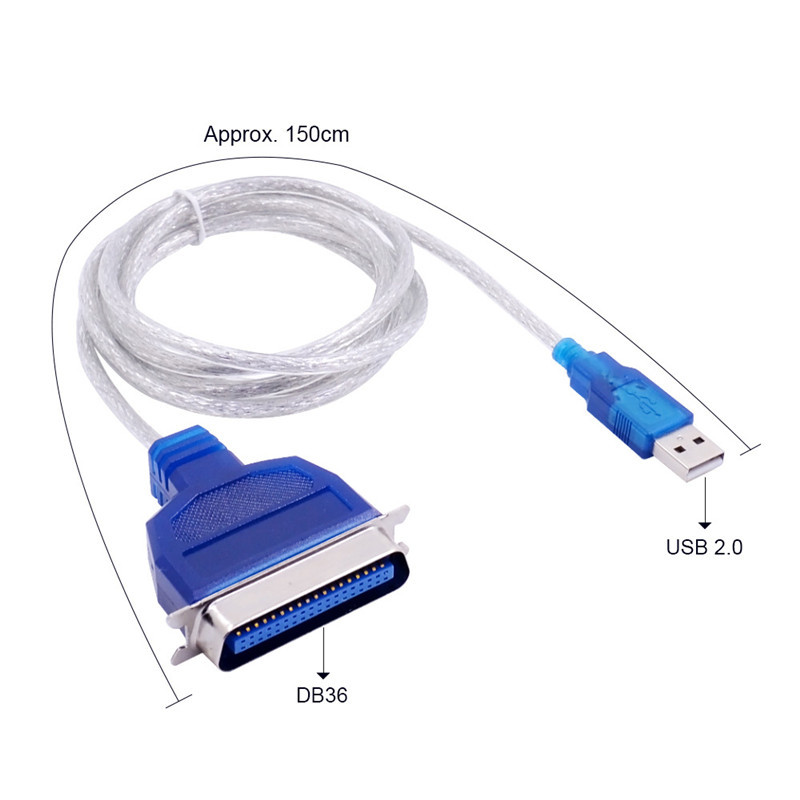 USB转并口线CN36针式口老式打印机数据线1284打印线USB2.0连接头