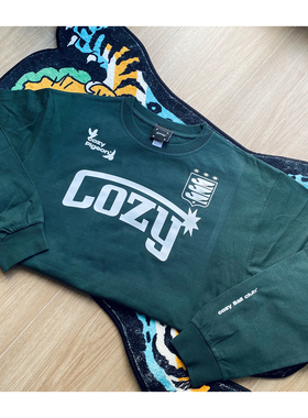 2COZY美式复古纯棉重磅小领口男女宽松百搭透气休闲打底长袖T恤