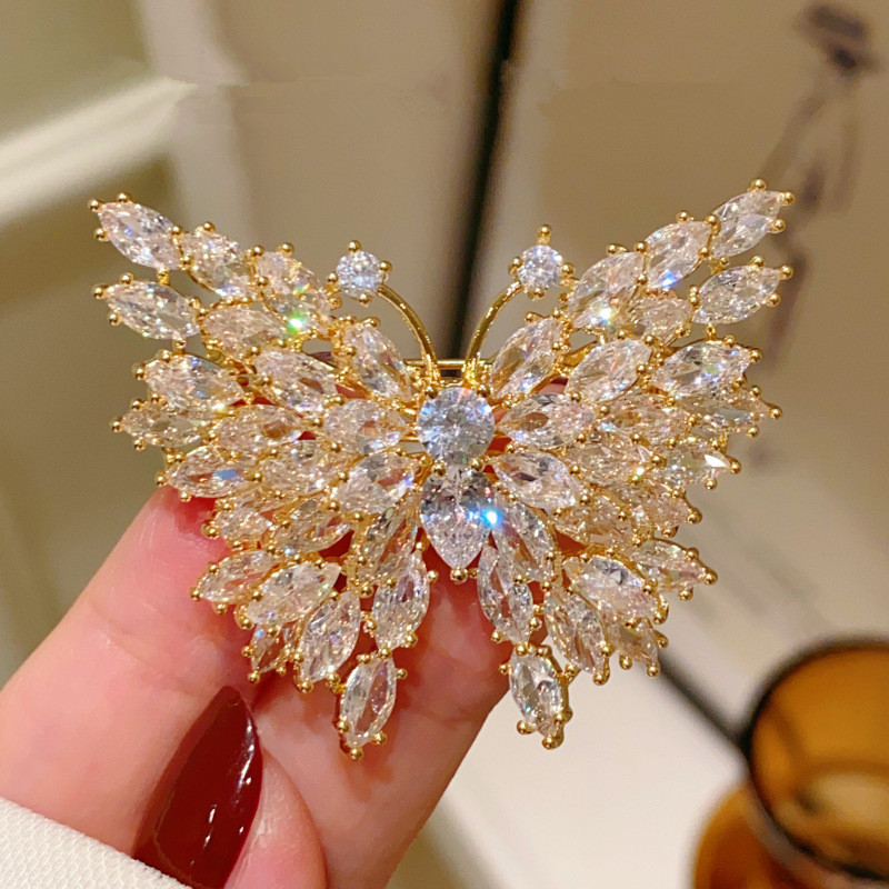 蝴蝶太阳花胸针开衫大衣胸花西装晚礼服别针配饰水晶丝巾扣