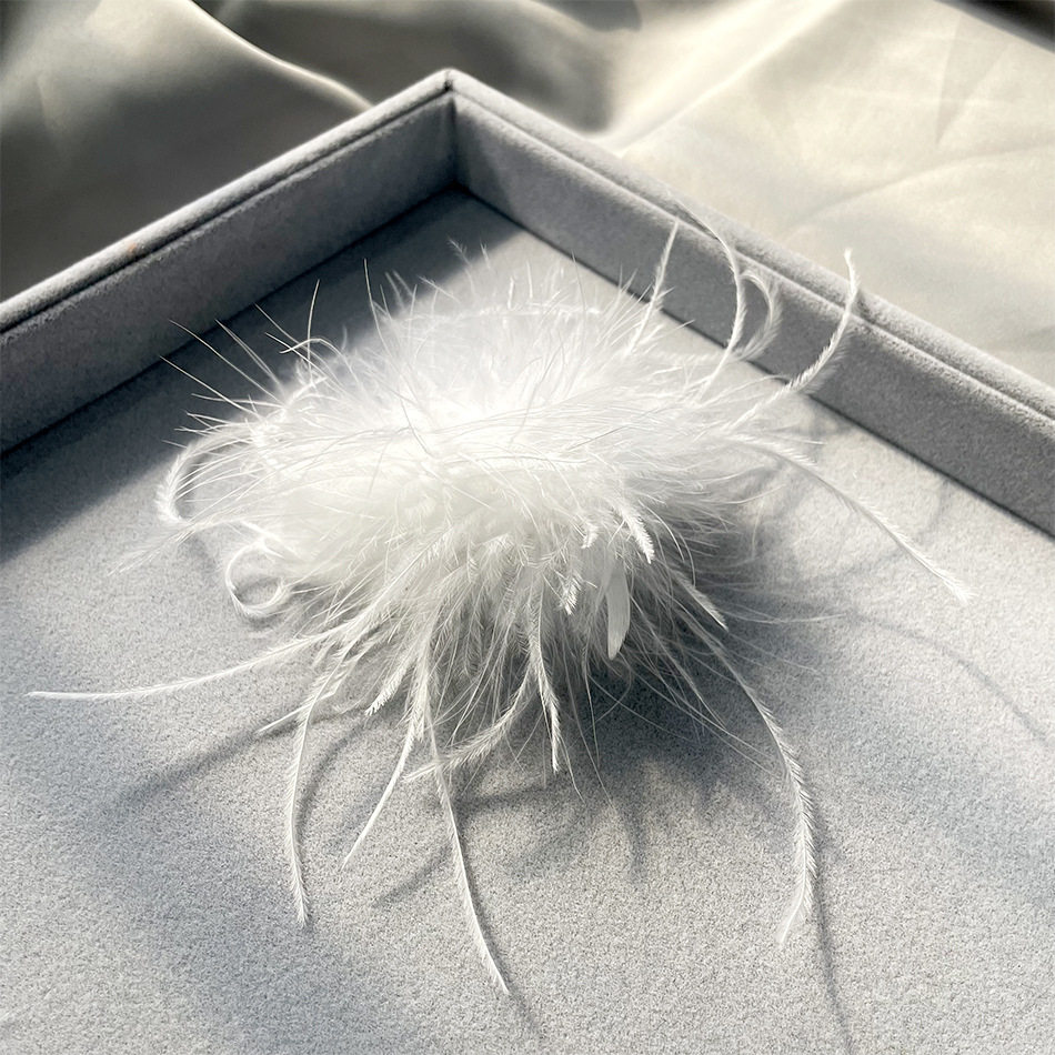 新款礼服胸花别针羽毛毛胸针手工饰品