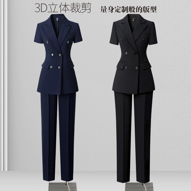 高级西装套装职业女气质小西服外套夏薄款案场酒店经理正装工作服