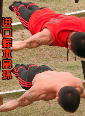 WRGD吊环健身体操训练引体向上室内健身器材家用运动双力臂俄挺