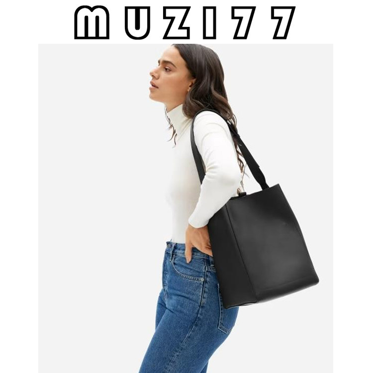 买手店正品Everlane单肩包22ss大容量牛皮磁扣手提水桶包女