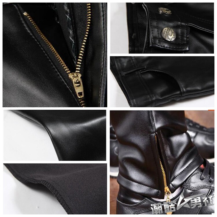 Pantalon cuir homme serré pour automne - Ref 1483734 Image 4