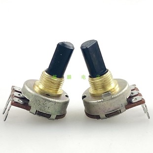 库存台产R161型单联B20K A100K电位器17mm轴长焊接孔脚