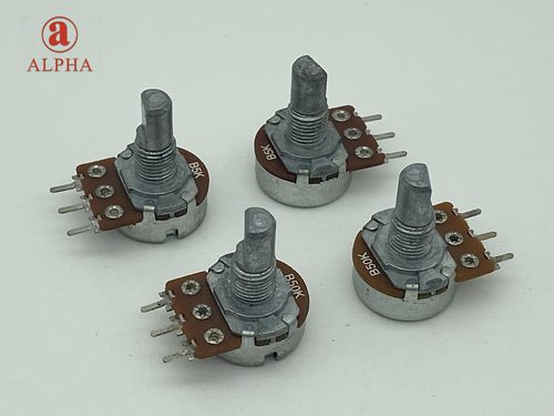Alpha单联电位器b5kb50k音量半轴