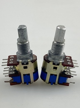 台湾HT 12型A10K 8脚双联电脑音箱音量开关电位器 15mm D轴 A103