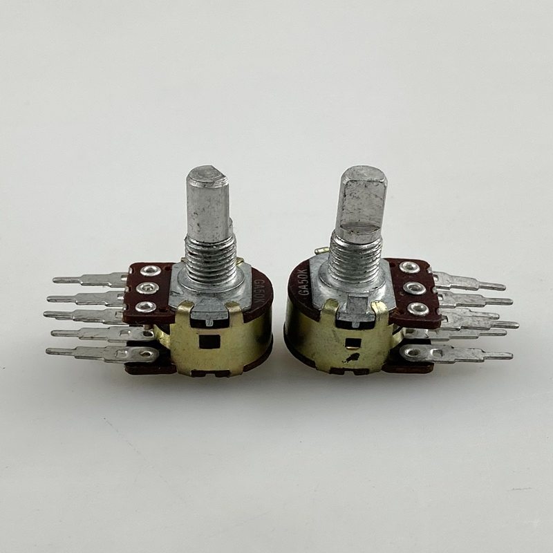 16型6脚双联A50K长脚电位器