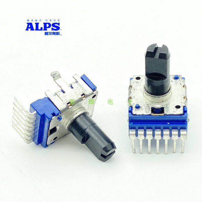 日本alps rk14型b100k立式单排7脚功放调音台音量平衡电位器
