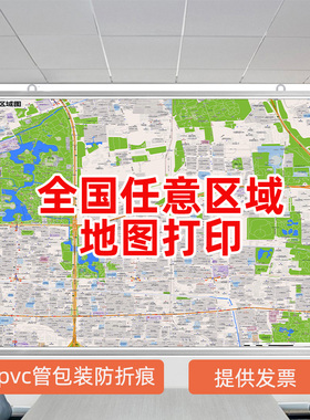 地图定制高清打印城市城区卫星图