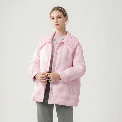 甜美减龄冬季绣花羽绒服CHARFEN