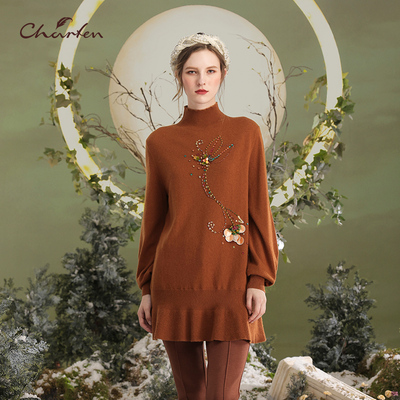 复古气质显瘦百搭针织上衣女