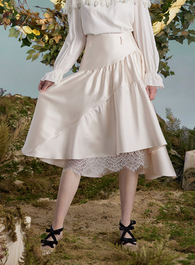 朝峰气质不规则A字半身裙女CFD3B051-0079E