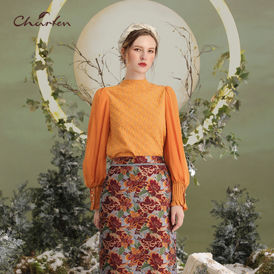 名媛优雅纯色百搭打底毛织上衣