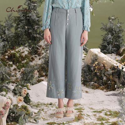绣花长裤休闲裤新中式