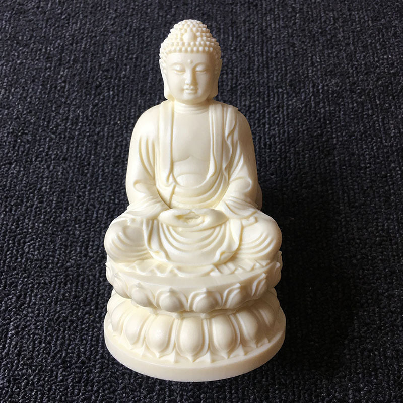 象牙果雕刻释迦摩尼阿弥陀佛12*7*7cm家居客厅车载文玩工艺品摆件