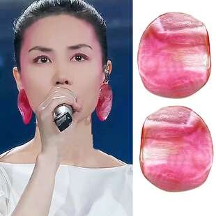 王菲春晚同款耳环耳饰气质女高级感潮2026虾片耳钉小众时尚法式潮