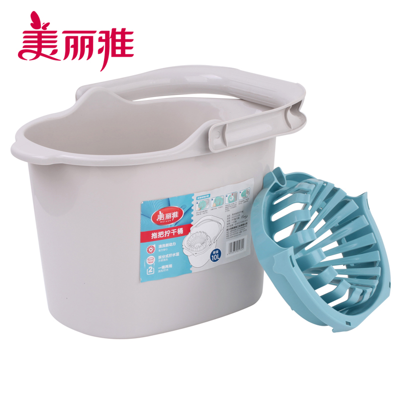 美丽雅吸引力拧干桶 拖布拧干器 拖把桶脱水桶 挤水桶 挤水器 10L