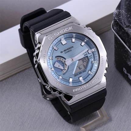 卡西欧40周年限定 GSHOCK农家橡树金属壳光能蓝牙手表男 GBM-2100