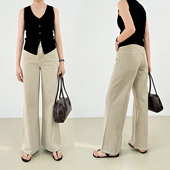 高腰显瘦阔腿直筒裤 女2026新品 松弛阔腿牛仔裤 长裤 巴恩风美学