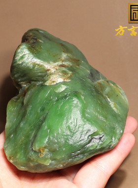 方言戈壁料碧玉包浆玉石手把件