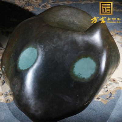 方言和田玉特惠仅2680万罕见原生蓝调意境稀世珍品玩料和氏璧材质