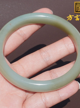 方言和田玉且末蓝色基调带糖手镯