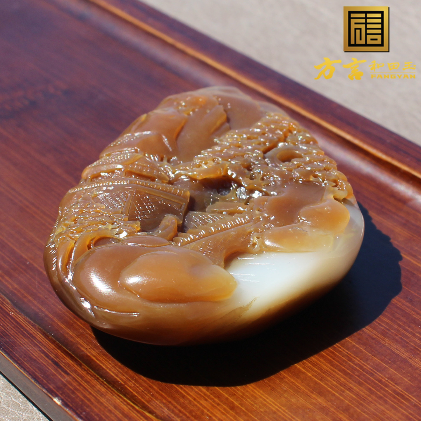 糖白玉山水意境摆件把件