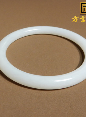 58mm细条手镯方言且末料羊脂白玉