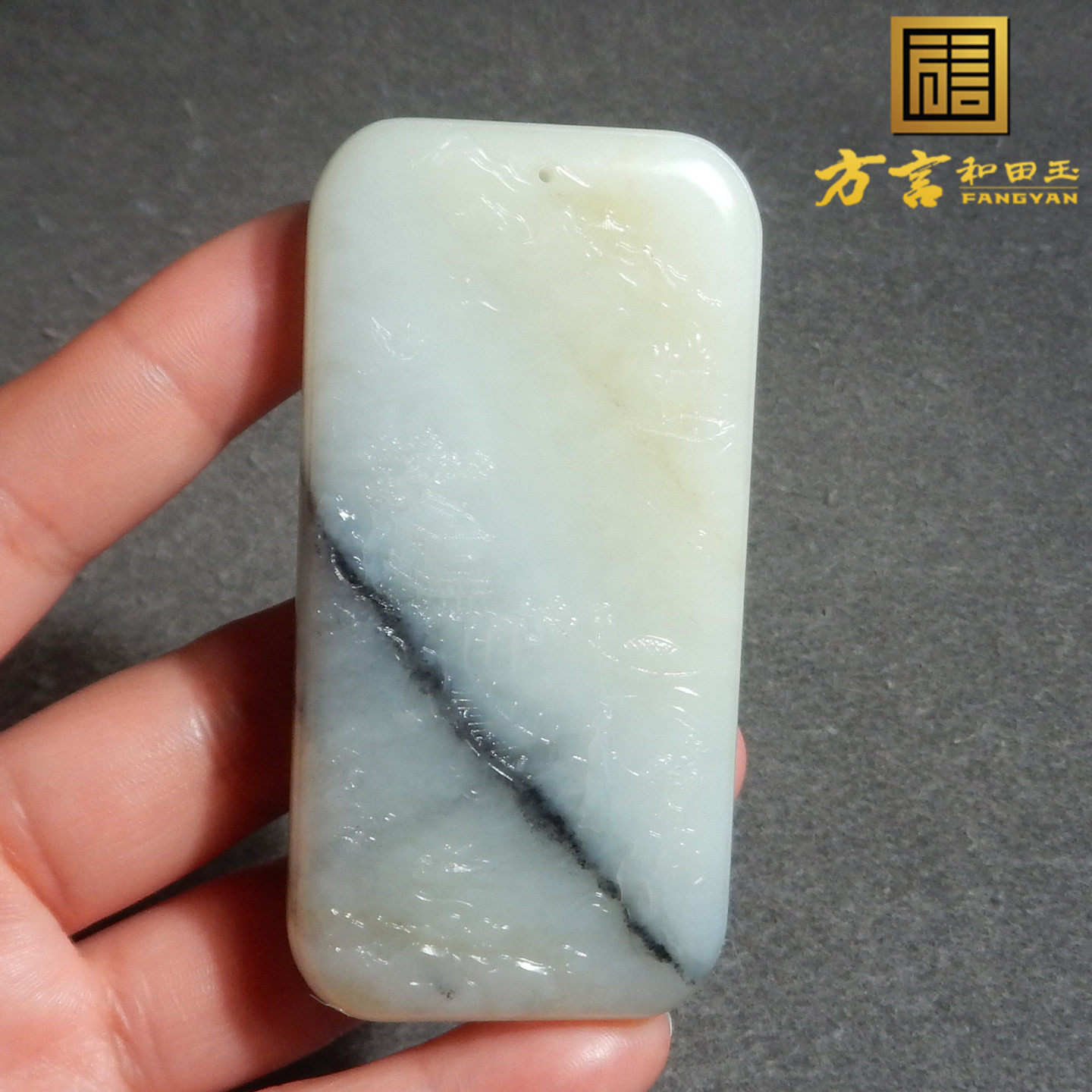 亏麻了方言和田玉精品黄沁皮青花籽料一线天籽料山水牌吊坠挂件X3