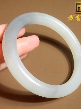 方言青海老坑冰胶烟紫61mm手镯