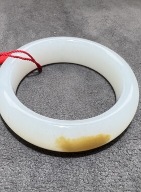 收藏级方言新疆和田玉老坑且末高脂高糯羊脂白一口糖58mm手镯S6