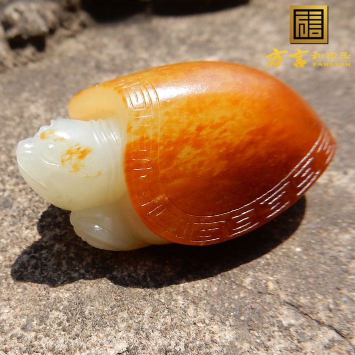 方言精品吊坠放漏金皮龙龟手把件