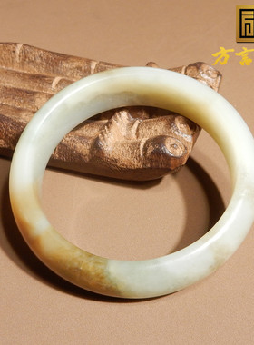 新疆且末老料糖白玉53mm玉石手镯