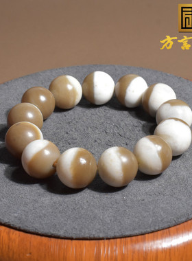 新疆和田玉且末料聚宝盆18mm手串