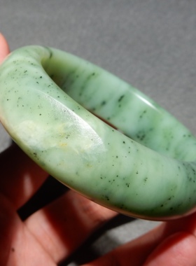 方言和田玉碧玉籽料手镯53mm