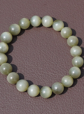 方言俄料冰底细腻碧玉鸭蛋青猫眼