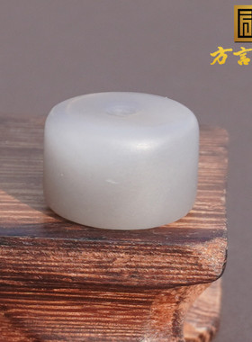 断货王方言和田玉青海老坑料高油细糯烟紫色大桶珠隔珠DIY配饰A6