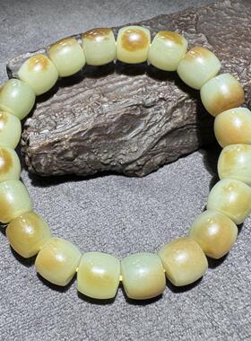 仅此一条方言新疆和田玉老坑且末温润细腻白玉颗颗带糖10mm手串S6