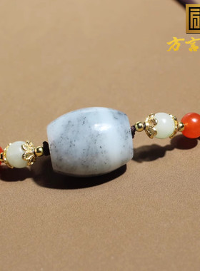 方言和田玉新疆一线天青花籽料勒子手工DIY特色吊坠锁骨链手链X5