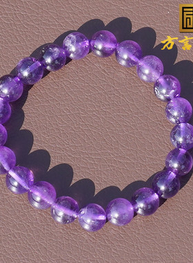 特价150放漏仅一条方言原石冰种梦幻紫色水晶10mm气质女神手链A6
