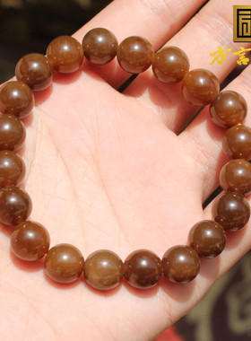 1680元亏本回馈高品新疆且末料细润老红糖玉9.5mm圆珠轻奢手串A6