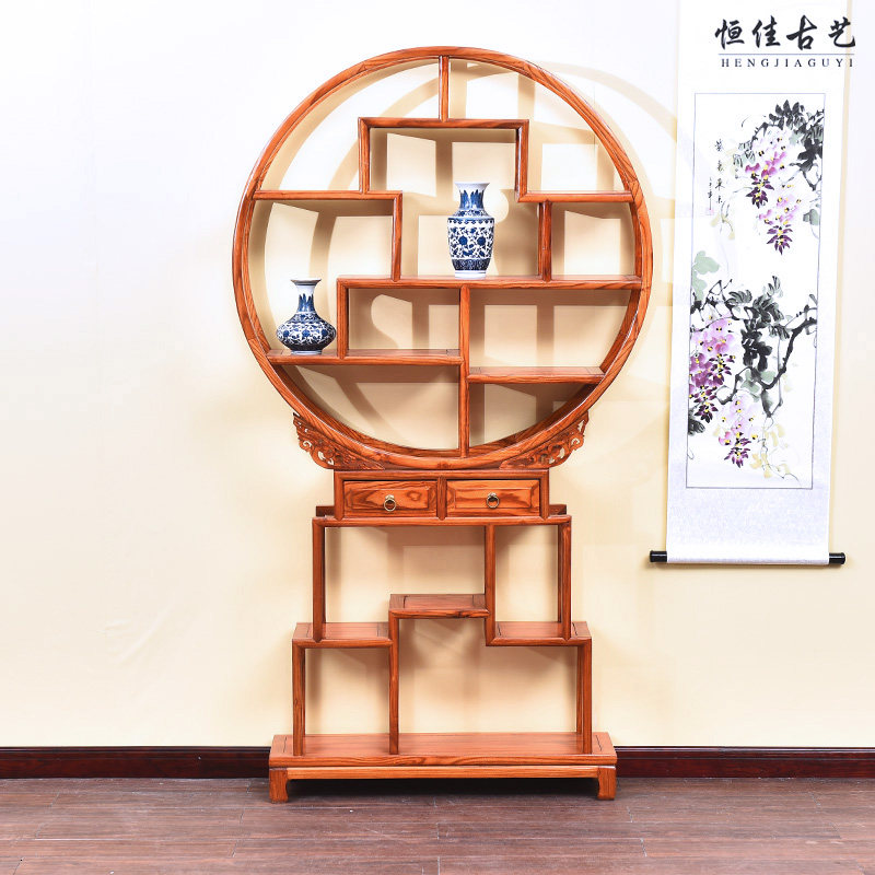 明清仿古红木中式古典全实木南榆多宝格/博古架