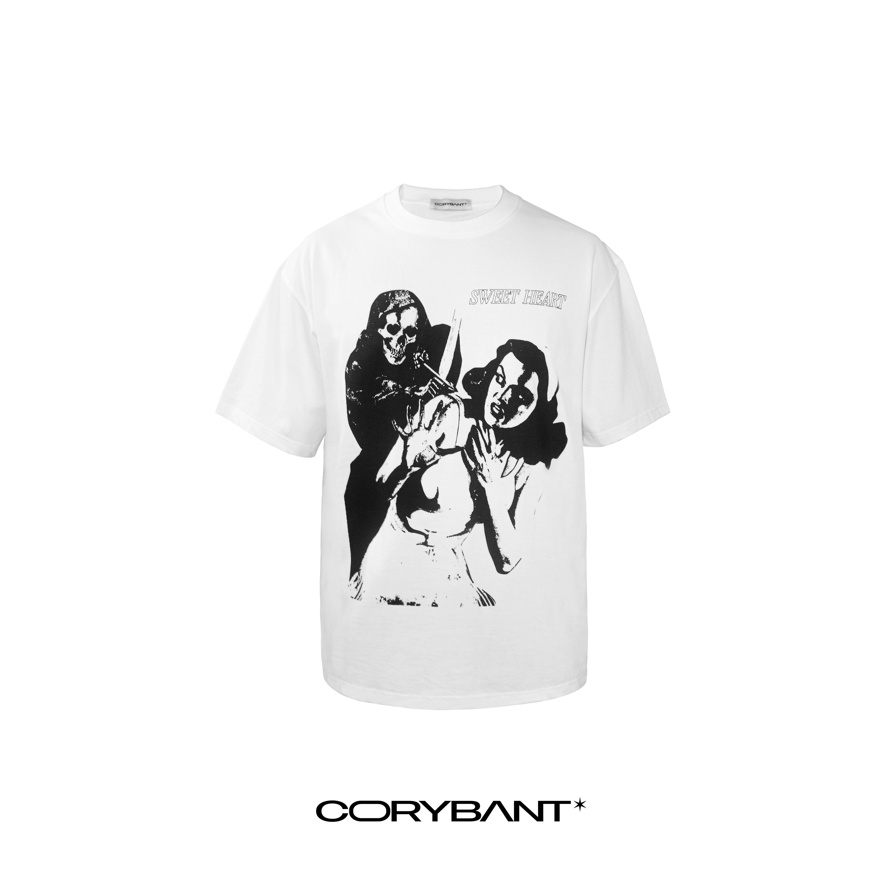 CORYBANT 美式复古印花猎艳骷髅纯棉vintage宽松短袖圆领T恤