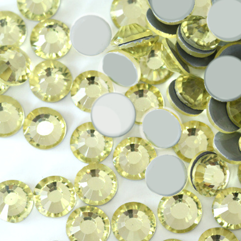 国产平底钻浅黄美甲手机diy材料