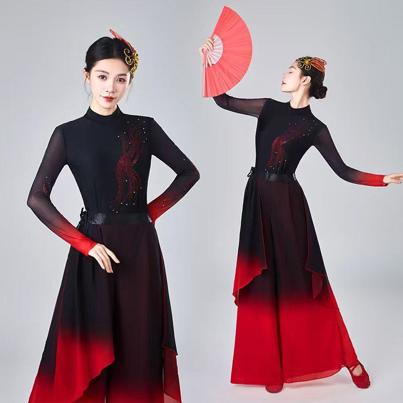 舞蹈服装秧歌服中国风喜庆古典舞蹈演出服扇子舞打鼓服套装