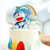 哆啦A梦叮当猫机器猫蛋糕装 饰摆件翅膀叮铛猫蛋糕装 饰玩具摆件