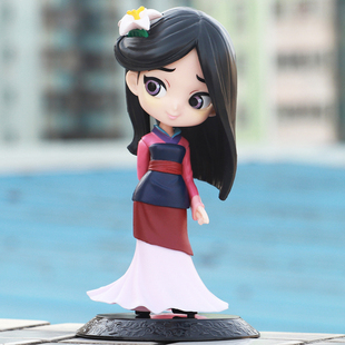 迪士尼公主 花木兰手办 Q版大眼公仔MuIan 模型蛋糕摆件烘焙装饰