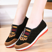 一脚蹬轻便奶奶鞋 春秋老北京布鞋 软底防滑中老年妈妈鞋 单鞋 女新款