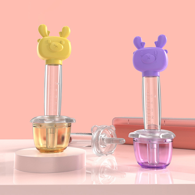 宝宝卡通小鹿喂液器儿童硅胶滴管式宝宝喂药器小鹿滴管喂药器婴儿
